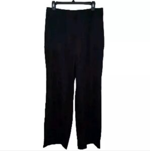 New Victorias Secret Body By Victoria Linen Blend Wide Leg Pants Black Womens 10